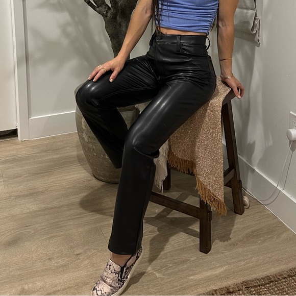 A&B Curve Love Vegan Leather Pants - Picture 14 of 14